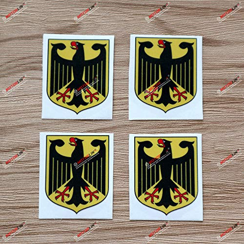 3S MOTORLINE 4X Glossy 2'' German Coat of Arms Eagle Decal Sticker Car Vinyl Deutschland Germany 3S MOTORLINE 4X Glossy 2'' German Coat of Arms Eagle Decal Sticker Car Vinyl Deutschland Germany