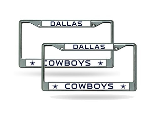 Dallas Cowboys Chrome License Plate Frame (Quantity of 2) by Rico