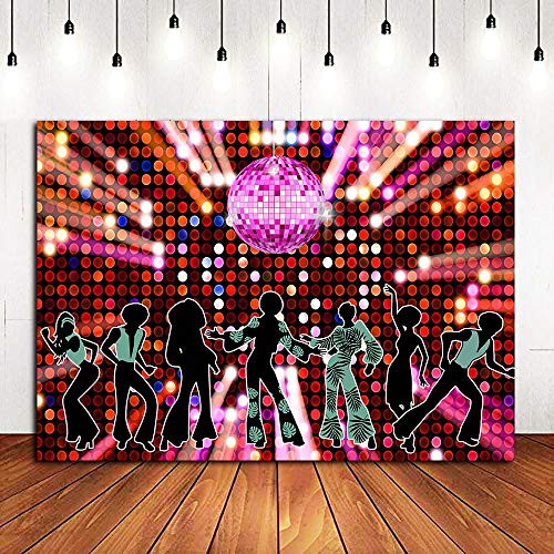 70s 80s 90s Disco Fever Dancers Party Decorations Photography Backdrop 7x5ft Vinyl Let's Glow Crazy in The Dark Photo Background Shining Neon Stages f 70s 80s 90s Disco Fever Dancers Party Decorations Photography Backdrop 7x5ft Vinyl Let's Glow Crazy in The Dark Photo Background Shining Neon Stages f