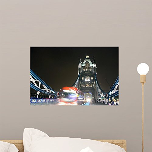 Wallmonkeys WM360285 Tower Bridge Peel and Stick Wall Decals (18 in W x 12 in H), Small