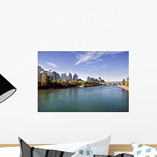Wallmonkeys WM360625 Calgary Bridge Peel and Stick Wall Decals (18 in W x 12 in H), Small