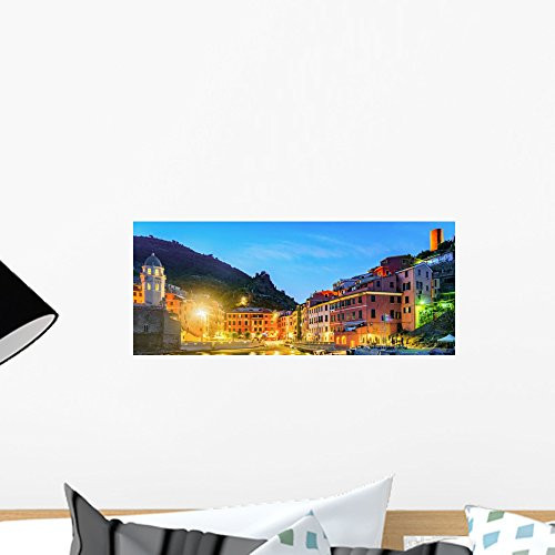 Wallmonkeys WM360993 Vernazza Peel and Stick Wall Decals (18 in W x 8 in H), Small