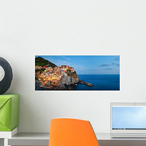 Wallmonkeys WM360997 Manarola Peel and Stick Wall Decals (18 in W x 7 in H), Small