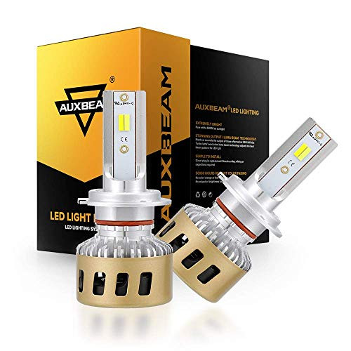 Auxbeam H7 Led Headlight Bulbs F-TC Series 50W 5000lm 6000K/4300K/3000K Adjustable Color Temperature COB Chips Single Beam Conversion Kits
