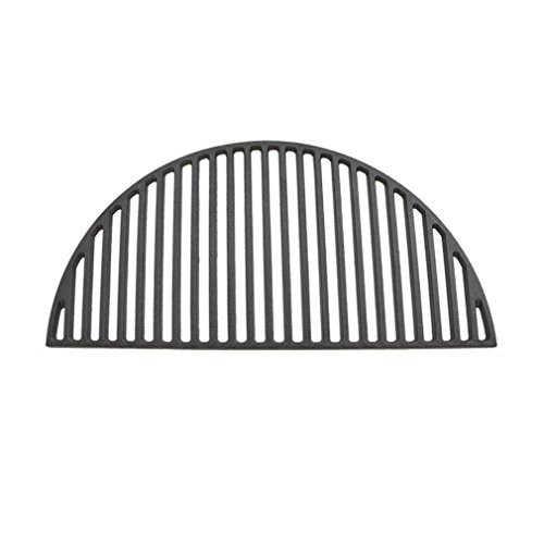 only fire Barbecue Semicircular Cast Iron Cooking Grate Fits for Large Big Green Egg,Kamado Joe Classic,Pit Boss K22,Louisiana K22,and Other Kamado Gr