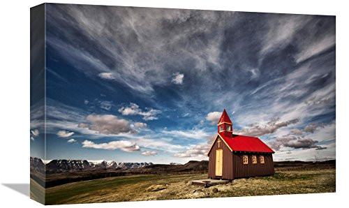 Global Gallery Thorsteinn H. Ingibergsson 'Tiny Church' Stretched Canvas Artwork, 18x12