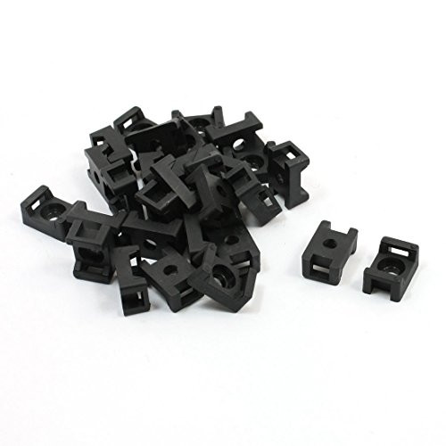 Uxcell Plastic Cable Tie Mount Saddle STM-1B, 5mm Width, 30pcs, Black