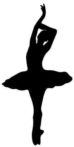 Wallmonkeys WM231681 Ballet Silhouette Style 18-Black Peel and Stick Wall Decals (30 in H x 15 in W), Medium-Large