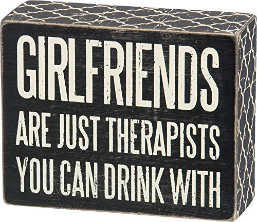 Primitives by Kathy Lattice-Trimmed Box Sign Girlfriends