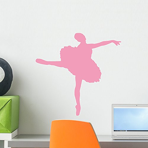 Wallmonkeys WM146711 Ballet Silhouette Style 20-Pink Peel and Stick Wall Decals W x 18 in H, 18" 18" H-Small