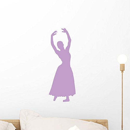 Wallmonkeys WM151511 Ballet Silhouette Style 26-Lavender Peel and Stick Wall Decals (18 in H x 7 in W), Small