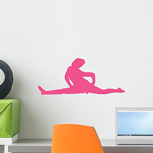 Wallmonkeys WM276189 Cheer Silhouette Style 4-Hot Pink Peel and Stick Wall Decals (18 in W x 8 in H), Small