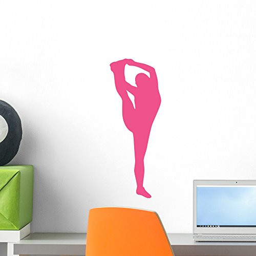 Wallmonkeys WM101451 Cheer Silhouette Style 10-Hot Pink Peel and Stick Wall Decals (18 in H x 8 in W), Small