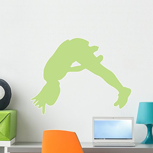 Wallmonkeys WM67151 Cheer Silhouette Style 11-Lime Green Peel and Stick Wall Decals (24 in W x 18 in H), Medium