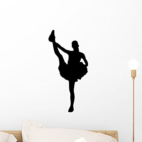 Wallmonkeys WM265631 Cheer Silhouette Style 12-Black Peel and Stick Wall Decals (18 in H x 9 in W), Small