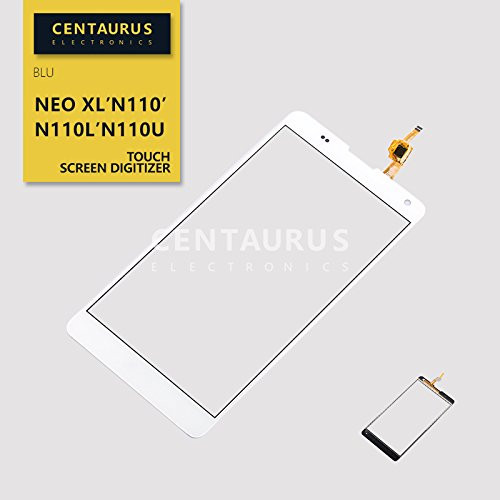 CENTAURUS Front Touch Screen Digitizer Panel Glass Replacement Part Compatible BLU Neo XL N110 N110L N110U/Studio X6 S490U 6.0" (White - no LCD)