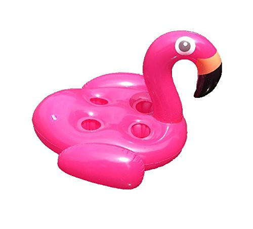 Drink Pool Floats Cup Holder Floats Inflatable Floating Coasters for Pool Party and Kids Bath Toys Inflatable Drink Holder (Big Flamingo)
