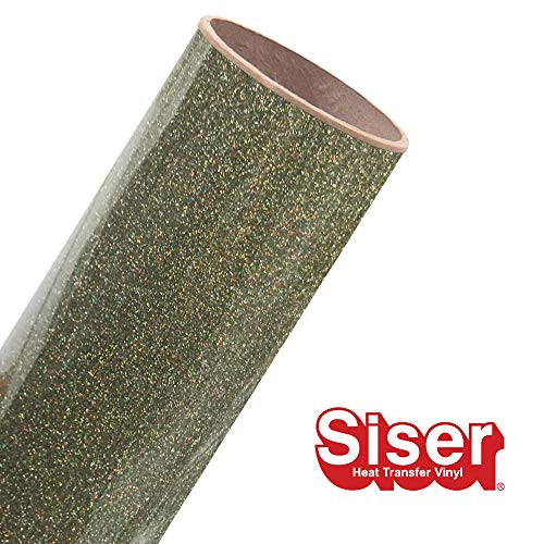 Siser Glitter HTV 12"x5ft Roll (Gold Confetti) Iron on Heat Transfer Vinyl