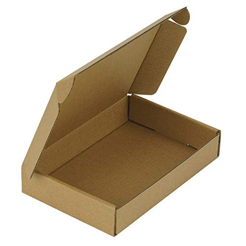 RUSPEPA Recyclable Corrugated Box Small Box Mailers - Cardboard Box Perfect for Shipping Small Mobile Phone Case - 6" x 4" x 1" - 50 Pack - Kraft