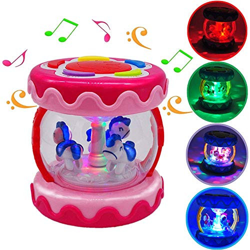 WISHTIME Baby Musical Mini Drum Toy - Educational Learning Toy for Baby Electronic Drum Instruments with Lights for 1 2 3 Year Old Toddlers Kids Boys WISHTIME Baby Musical Mini Drum Toy - Educational Learning Toy for Baby Electronic Drum Instruments with Lights for 1 2 3 Year Old Toddlers Kids Boys
