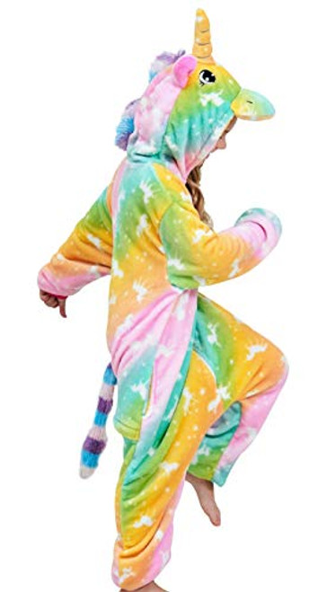 Girls Unicorn Pajamas Onesie, Soft Unicorn Costume for Kids (Rainbow Unicorns, 7-8 Years) Girls Unicorn Pajamas Onesie, Soft Unicorn Costume for Kids (Rainbow Unicorns, 7-8 Years)