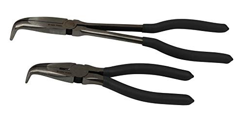 ION TOOL Angled Long Needle Nose Pliers Set  11 & 7 90 Degree Bent Nose Pliers, 2 Piece Set
