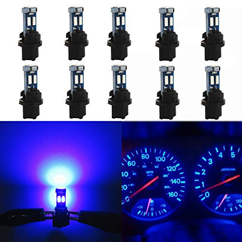 WLJH High Bright Blue Canbus T5 Dash Light Bulbs Car Instrument Cluster Panel Gauge Warning Indicator Led 73 74 286 2721 Bulb with PC74 Twist Lock Soc WLJH High Bright Blue Canbus T5 Dash Light Bulbs Car Instrument Cluster Panel Gauge Warning Indicator Led 73 74 286 2721 Bulb with PC74 Twist Lock Soc