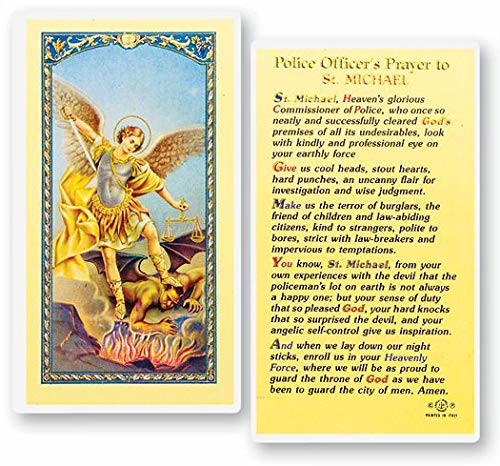 Saint Michael the Archangel Police Officer's Prayer Laminated Holy Cards (Set of 5)