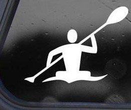 I Make Decals Kayak Kayaker Paddle Color Decal Sticker Die-cut Decal Sticker Graphic white vinyl decal sticker FBA, Prime