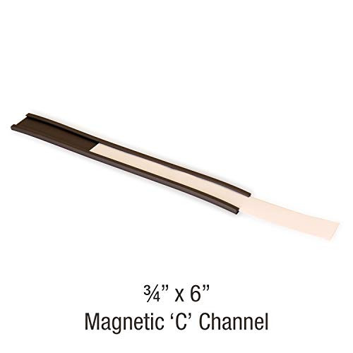 SmartSign Magnetic 'C' Channel Label Holders for Metal Racks and Shelves | 0.75" x 6" Pack of 25