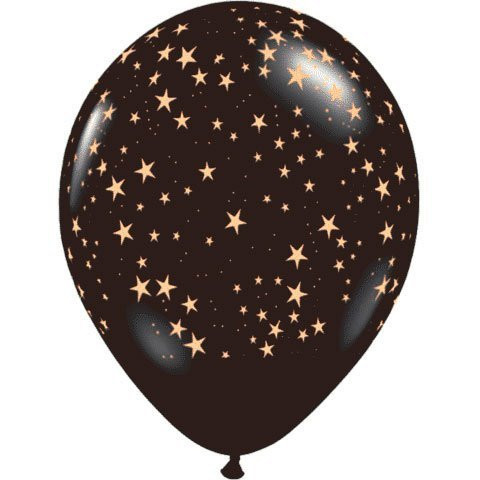 Qualatex 11" Stars Around Onyx Black (10ct)