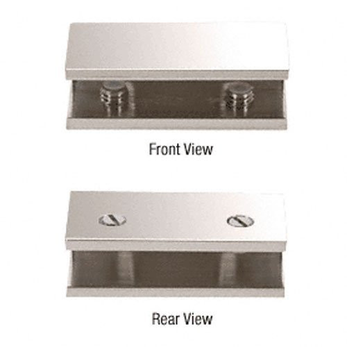 C.R. LAURENCE NDC4PN CRL Polished Nickel No-Drill Fixed Panel Glass Clamp