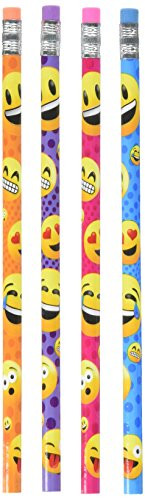 Emoji Pencil, 7.5-Inch, Pack of 48