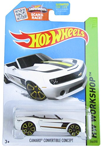 Hot Wheels, 2015 HW Workshop, Camaro Convertible Concept [White] Die-Cast Vehicle #246/250