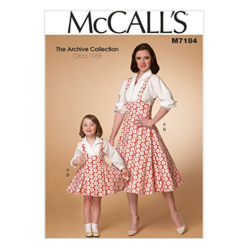 McCall's Patterns M7184 Misses'/Children's/Girls' Top and Jumper Sewing Template, Miss (SML-MED-LRG-XLG) McCall's Patterns M7184 Misses'/Children's/Girls' Top and Jumper Sewing Template, Miss (SML-MED-LRG-XLG)