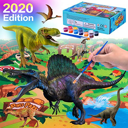 GARUNK Kids Crafts and Arts Supplies Set Painting Kit, Painting Your Own Dinosaur Figurines DIY Dinosaur Arts Crafts 3D Painting Dinosaurs Toys for Bo GARUNK Kids Crafts and Arts Supplies Set Painting Kit, Painting Your Own Dinosaur Figurines DIY Dinosaur Arts Crafts 3D Painting Dinosaurs Toys for Bo