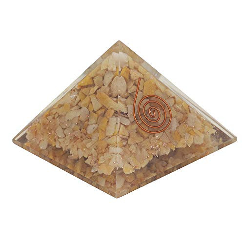 Crocon Citrine Gemstone Orgone Pyramid | Energy Generator | Feng Shui | Reiki Crystal Healing | Chakra Stone Balancing | Spiritual | Concentration | E Crocon Citrine Gemstone Orgone Pyramid | Energy Generator | Feng Shui | Reiki Crystal Healing | Chakra Stone Balancing | Spiritual | Concentration | E