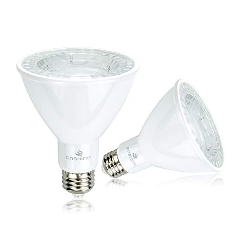 PAR30 Flood Light, Dimmable, 12W=75W, Led Light Bulb, E26, Enshine, 1050LM, Daylight (5000K), Indoor/Outdoor, Kitchen, Bedroom, Recessed Lighting(par-