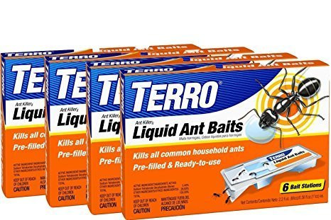 Terro PreFilled Liquid Ant Killer II Baits, 4-Packs of 6 Baits Each