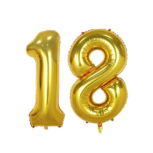 40inch Gold Number 18 Balloon Party Festival Decorations Birthday Anniversary Jumbo foil Helium Balloons Party Supplies use Them as Props for Photos ( 40inch Gold Number 18 Balloon Party Festival Decorations Birthday Anniversary Jumbo foil Helium Balloons Party Supplies use Them as Props for Photos (