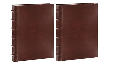 Pioneer Photo Albums CLB-346/BN Sewn Bonded Leather Bi-Directional 300 Photos Pocket Album (Brown) 2 PACK