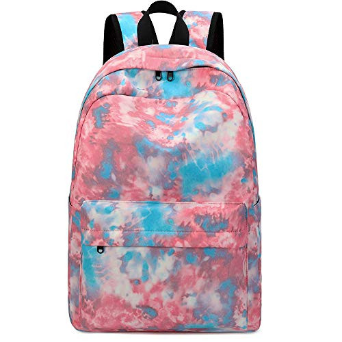 Backpack for Girls Women Teen Bookbag School bag School Backpack Lightweight Water Resistant Daypack Tie Dye (Pink1)