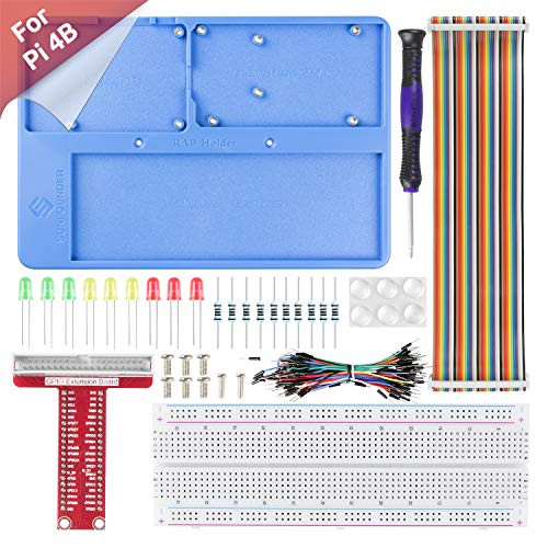 SunFounder Raspberry Pi RAB Holder Breadboard Kit with 830 Points solderless Circuit Board Raspberry Pi Holder for Arduino R3, Mega 2560 & Raspberry P