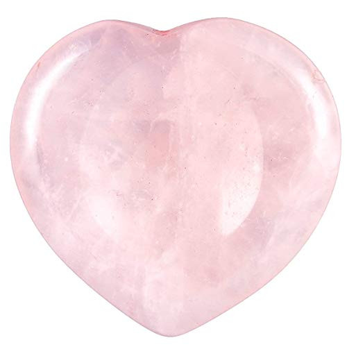 rockcloud Pack of 2 Rose Quartz Crystal Thumb Worry Stone for Anxiety, Healing Crystal Pocket Palm Stone, Heart Shape rockcloud Pack of 2 Rose Quartz Crystal Thumb Worry Stone for Anxiety, Healing Crystal Pocket Palm Stone, Heart Shape