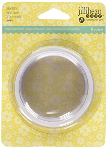 Hampton Art JB0815 Jillibean Soup Pvc Card Shakers (6 Pack), Large Circle, Clear