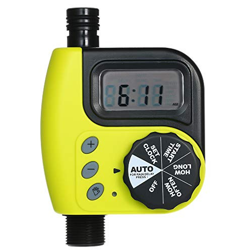 KKmoon Irrigation Timer, Automatic Water Timer Outdoor Garden Irrigation Controller 1-Outlet Programmable Hose Faucet Timer Garden Automatic Watering