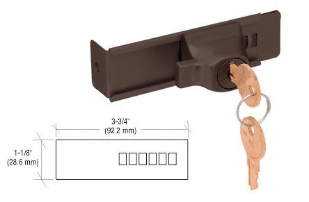 CRL Duranodic Finish Stick-On Showcase Lock