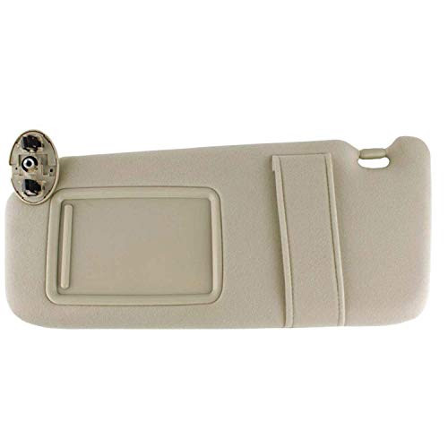 GOLDPAR Sun Visor Compatible with 2007 2008 2009 2010 2011 Toyota Camry & Toyota Camry Hybrid 2007-2011 Without Sunroof and Light (Beige, Left Driver