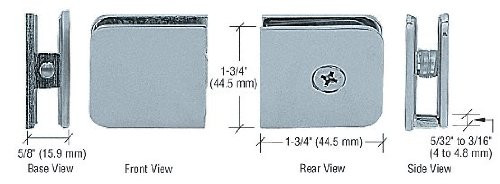 C.R. LAURENCE UC77BN CRL Brushed Nickel Traditional Style Fixed Panel U-Clamp