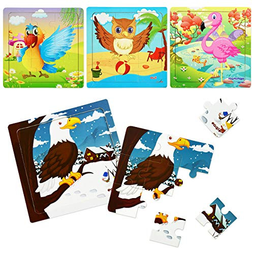 Wooden Puzzles Set for Kids Age 3-5 Years Old 9 Piece Animals Colorful Wooden Puzzles for Toddlers Children Learning Educational Puzzles for Boys and Wooden Puzzles Set for Kids Age 3-5 Years Old 9 Piece Animals Colorful Wooden Puzzles for Toddlers Children Learning Educational Puzzles for Boys and
